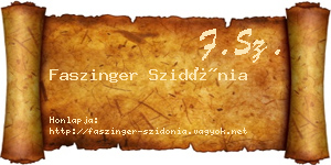 Faszinger Szidónia névjegykártya